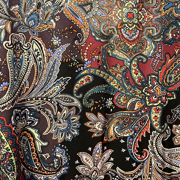 Gorgeous high low tunic in Paisley! So loose and flowy! Oxblood color! - Picture 4 of 4